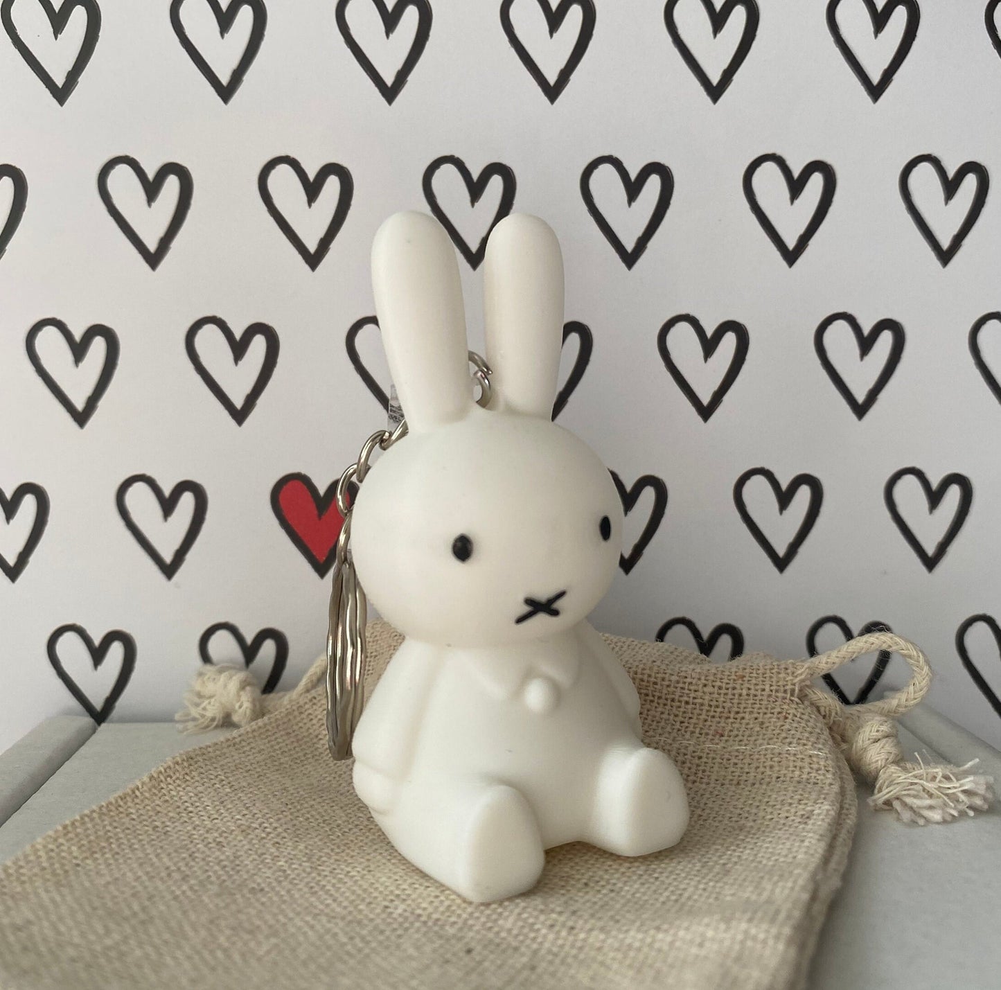 Cute Bunny Rabbit Keyring