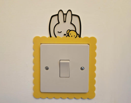 Sleeping Bunny Rabbit Lightswitch Cover