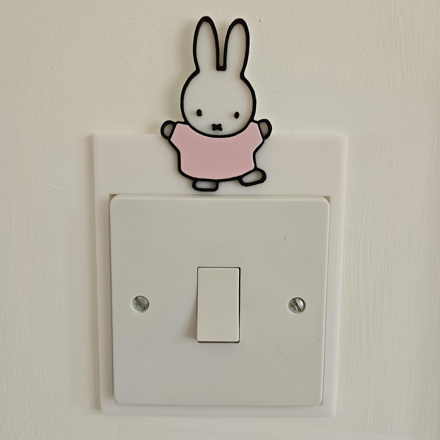 Cute Bunny Rabbit Custom Lightswitch Cover |  Multiple Colours!