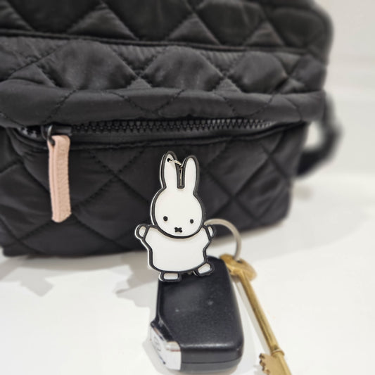 Cute Bunny Rabbit Flat Keyring
