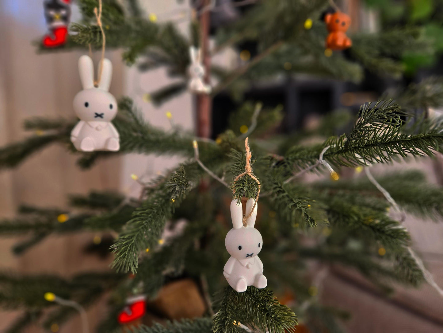 Cute Bunny Rabbit Cartoon Inspired Ornament