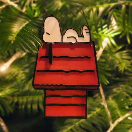 Dog on House Ornament
