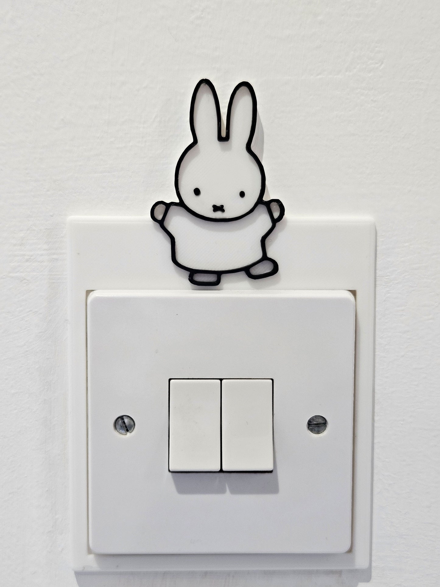 Cute Bunny Rabbit Custom Lightswitch Cover |  Multiple Colours!