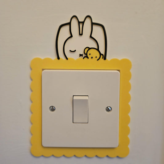 Sleeping Bunny Rabbit Lightswitch Cover