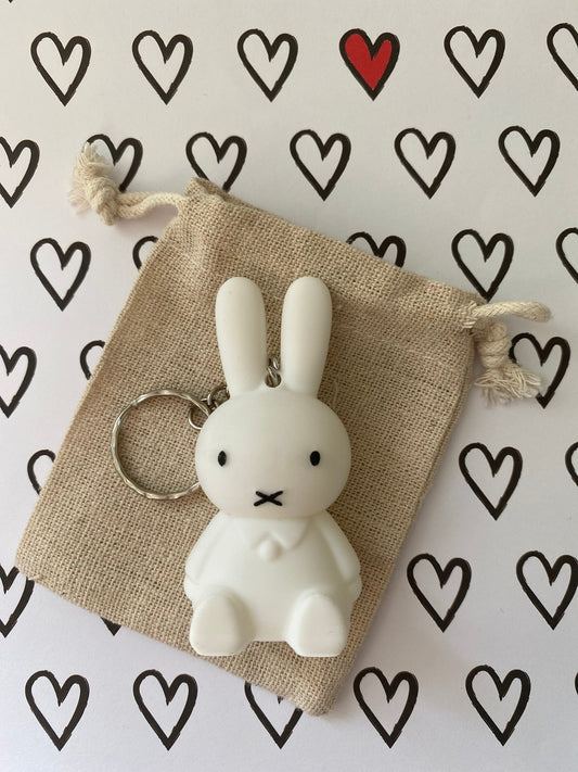 Cute Bunny Rabbit Keyring