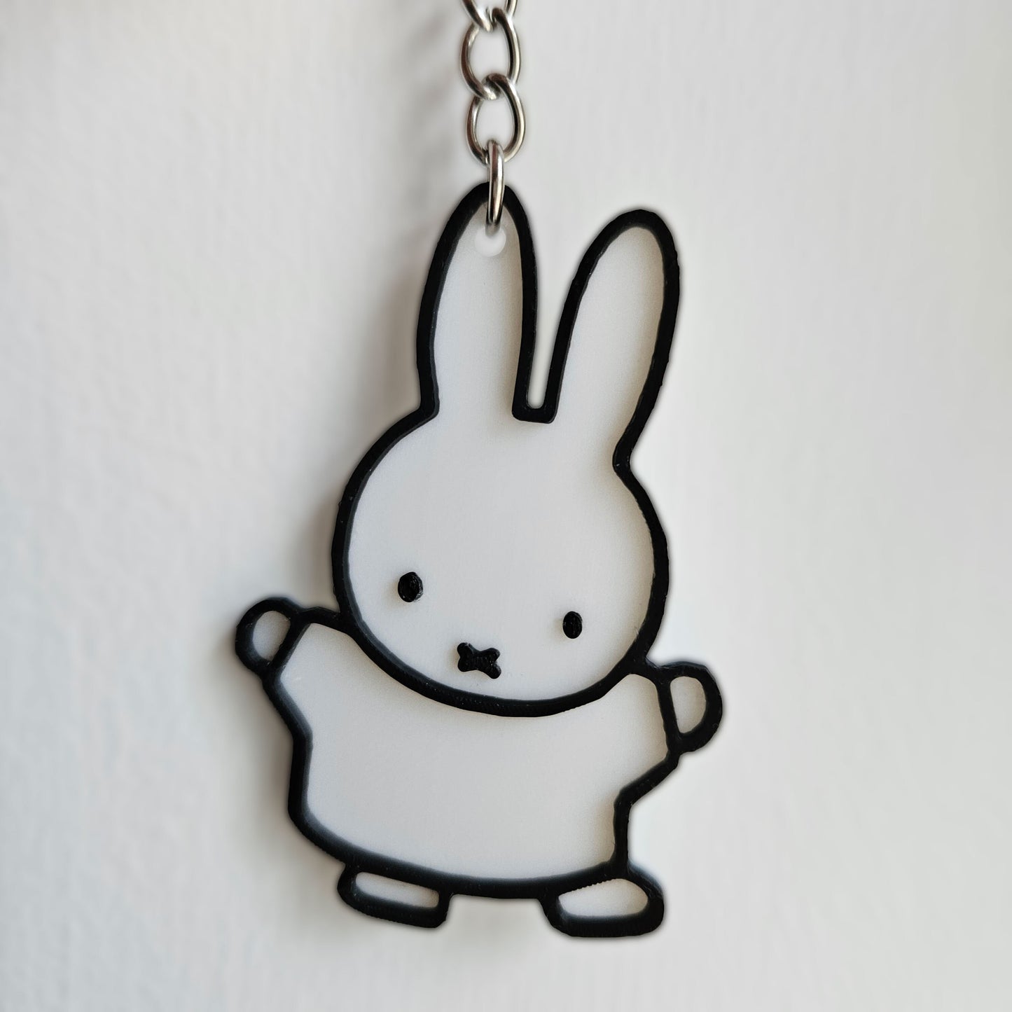 Cute Bunny Rabbit Flat Keyring
